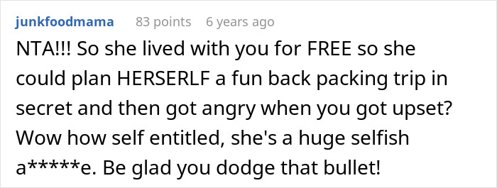 Comente discutir a una mujer que planea un viaje en solitario en secreto y causando conflicto con su pareja antes de irse.
