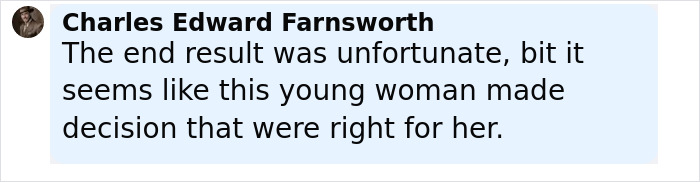 Hombre en ropa casual compartiendo un mensaje sobre la decisión de una mujer joven que impacta su rechazo del tratamiento de quimioterapia.