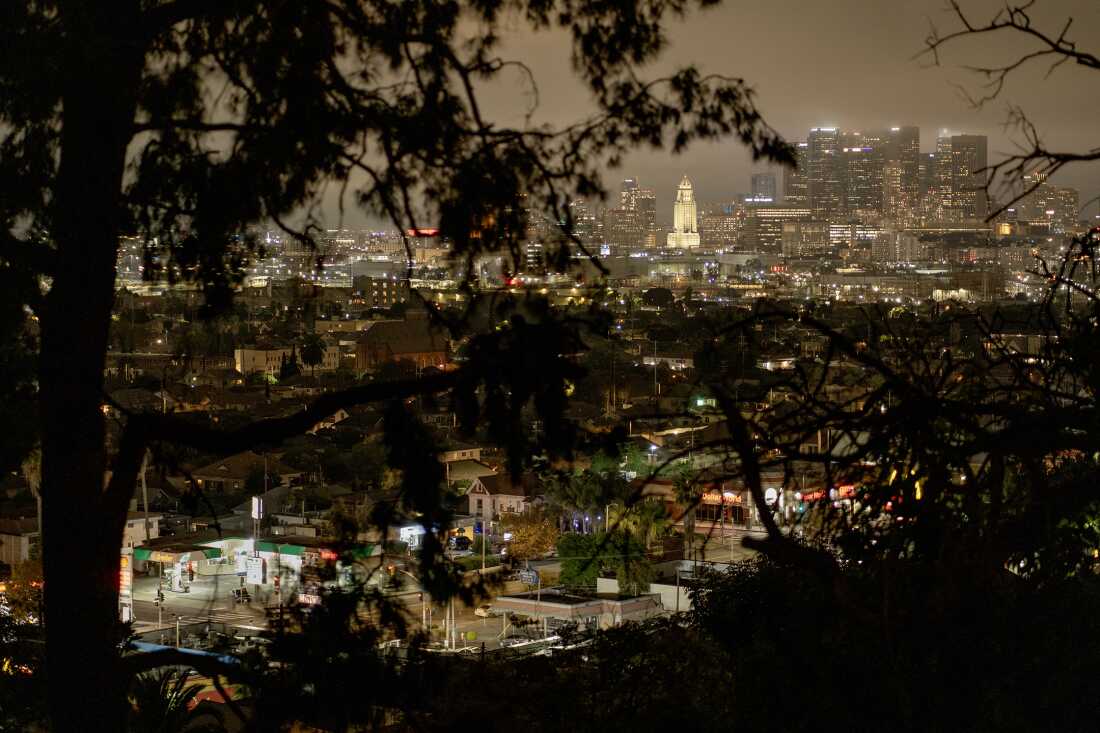 A view of Los Angeles on November 6, 2023. The band Spaghetti Cumbia created their own sub-genre by combining cumbia with western styles and rock ’n roll. They grew up on the east side of Los Angeles when gang violence plagued the area; the members turned to music as an alternative path. Now, they rock clubs, while keeping day jobs to support their families.