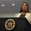 La fiscal general de Nueva York, Letitia James, habla durante una conferencia de prensa el 8 de enero de 2025 en la ciudad de Nueva York.