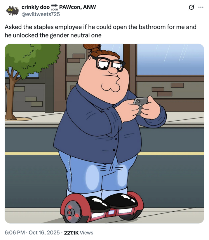 El usuario X @eviltweets725 tuiteó: 