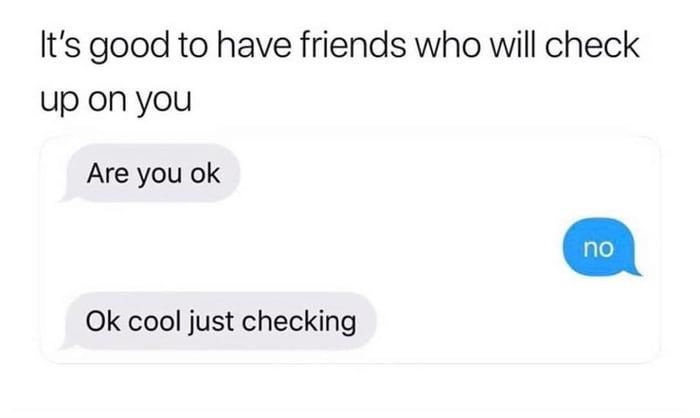 Intercambio de mensajes de texto que muestra una respuesta divertida a 