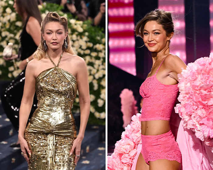 La modelo de Victoria's Secret muestra una diferencia notable en el tono de la piel respecto al bronceado artificial en las tomas de antes y después.