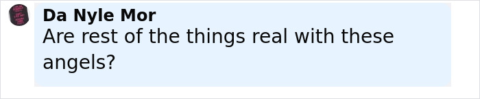 Un comentario en las redes sociales que cuestiona la autenticidad de la apariencia de las modelos de Victoria's Secret con respecto al uso de bronceado falso.