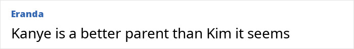 Comenta sobre un fondo blanco con texto negro sobre la advertencia de Kanye West sobre la vida en línea de su hija North.