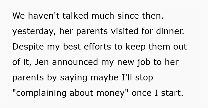 Extracto de texto que analiza la tensa cena de un marido con los padres de su esposa en medio de amenazas de divorcio y problemas matrimoniales.