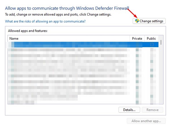 Cambiar configuración