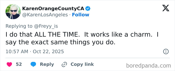 Captura de pantalla de una respuesta de Twitter que comparte una historia sobre cómo apagar a un usuario de altavoz y discutir experiencias similares.