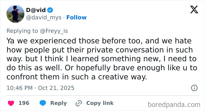 Tuitea sobre cómo cerrar creativamente a los usuarios de altavoz, y otros comparten experiencias y reacciones similares en línea.