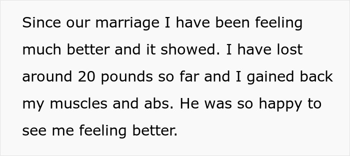 Extracto de texto sobre una mujer que se siente mejor en el matrimonio a pesar de que su marido es comprensivo, amable y atento.