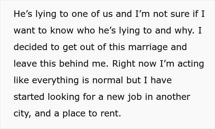 Texto que expresa la decisión de una mujer de abandonar el matrimonio después de que su amable marido se burlara de ella con su ex esposa infiel.