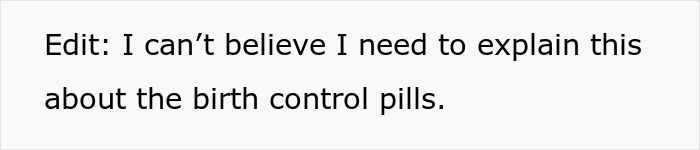 Imagen de texto con la frase sobre la incredulidad al explicar las pastillas anticonceptivas, destacando el shock y la frustración.