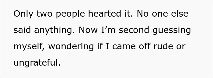 Texto que expresa dudas sobre el dinero del cumpleaños, reflejando sentimientos de ser grosero o desagradecido en una conversación familiar.