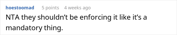 Comente sobre una charla familiar sobre el dinero del cumpleaños, expresando que hacer cumplir las reglas no debería ser obligatorio.