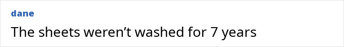 Publicación de texto que dice que las sábanas no se lavaron durante 7 años, haciendo referencia al cuerpo de una mujer desaparecida descubierta en un caso de garaje.