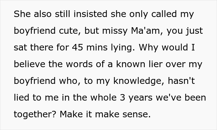 Extracto de texto sobre una mujer poliamorosa que se insinúa con un chico secuestrado y causa conflicto con su novia.