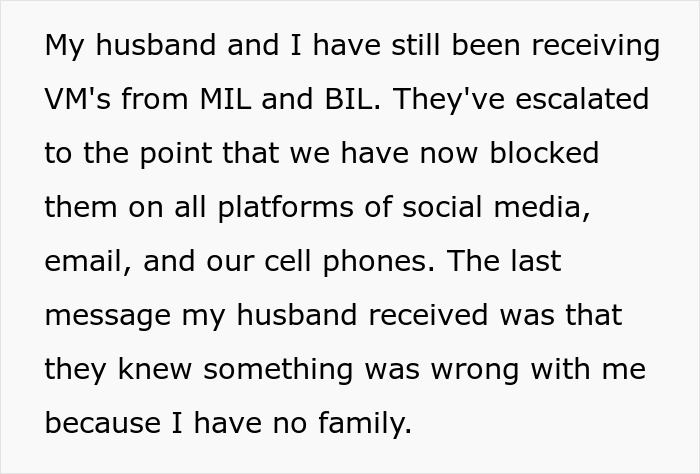 Mensaje de texto sobre conflicto familiar después de excluir intencionalmente a DIL enfermo de las vacaciones familiares y las discusiones resultantes.