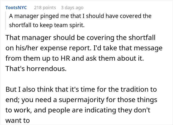 Comente sobre el efecto fantasma de Venmo por parte de compañeros de trabajo y la frustración por la falta de celebraciones de cumpleaños en el lugar de trabajo.