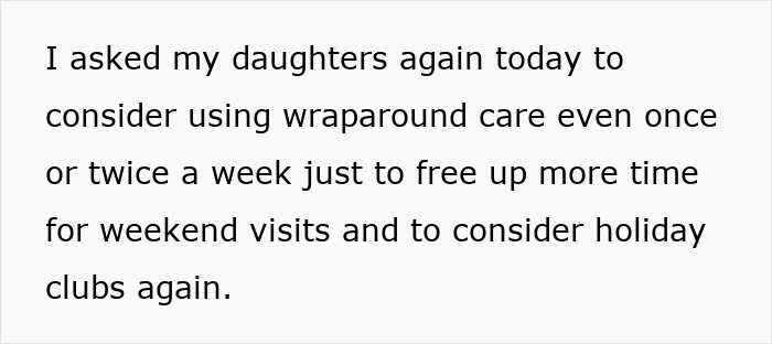 Texto sobre una abuela que se siente atrapada cuidando a cinco niños y se arrepiente de haber aceptado hacerlo, buscando opciones de cuidado.