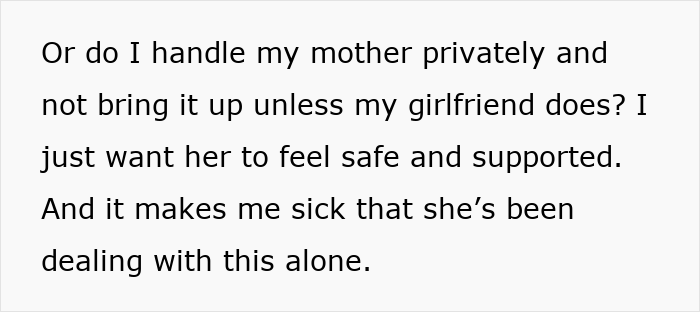 Un hombre corta los lazos con su madre después de que ella le revela la verdad en los mensajes de texto a su novia, lo que le provoca angustia emocional.