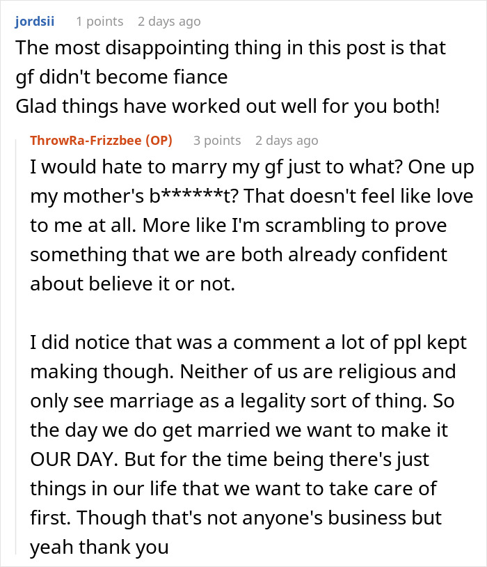 Un hombre corta los lazos con su madre después de que ella le revela la verdad en mensajes de texto a su novia, mostrando conflictos familiares y traición en línea.