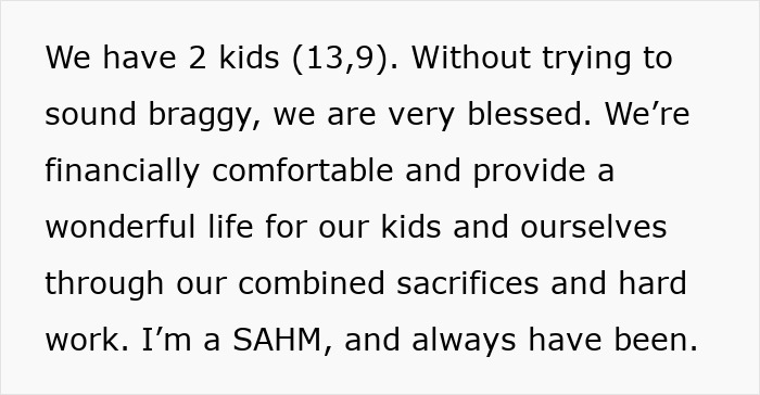 Extracto de texto sobre un hombre que prioriza el trabajo sobre la familia, destacando los sacrificios y la comodidad financiera para los hijos y el cónyuge.