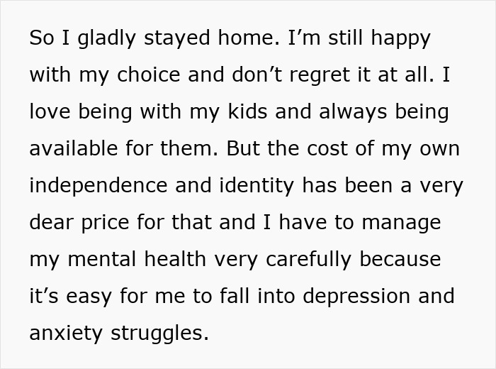 Texto sobre la gestión de la salud mental y el impacto de priorizar el trabajo sobre la familia en una reflexión personal.