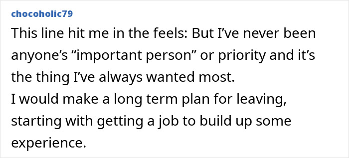 Publicación de texto que analiza los sentimientos de no ser una prioridad y elabora un plan para irse adquiriendo experiencia laboral.