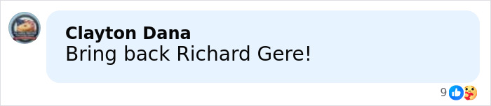 Comentario instando a traer de vuelta a Richard Gere, relacionado con Richard Gere hablando sobre la prohibición de los Oscar durante dos décadas.