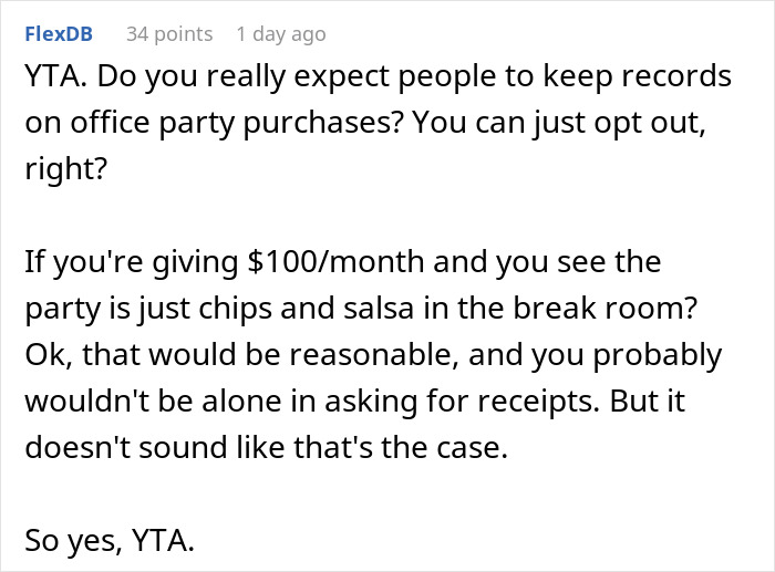 Comente sobre temas turbios de administradores de fondos y una mujer que se niega a pagar sin recibos en un hilo de disputa financiera.