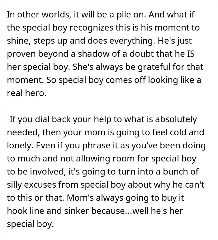 La mujer no ve lo mucho que hace su hija, se concentra en las flores de su hijo, sintiéndose ciega e ingrata.