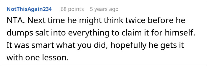 Comenta en una publicación del foro sobre un novio que le puso sal a toda la olla de chile, lo que hizo que una mujer reconsiderara su relación.