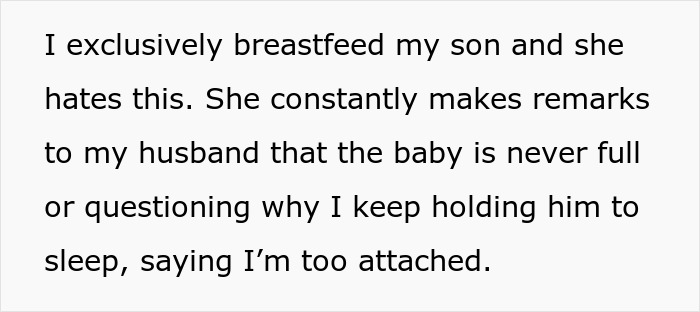 Texto sobre lactancia materna exclusiva y conflicto familiar, mamá toma a su bebé y sale furiosa de la casa de MIL