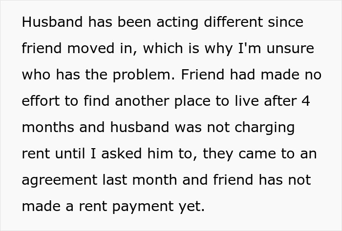 La mujer nunca usa sostén en casa, lo que genera tensión, ya que de repente comienza a molestar a su marido en su vida diaria.