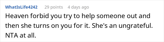 Captura de pantalla de un comentario en línea sobre un hombre que puso a sus compañeros de trabajo en contra de una mujer que lo denunció a Recursos Humanos.