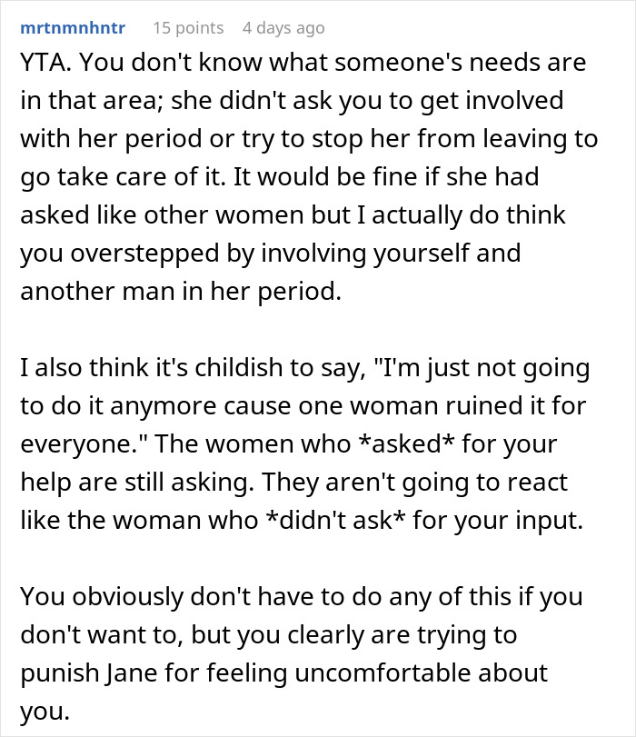 Un comentario de Reddit sobre un conflicto en el lugar de trabajo que involucra a un hombre fue etiquetado como un canalla después de que una mujer lo denunció a Recursos Humanos.