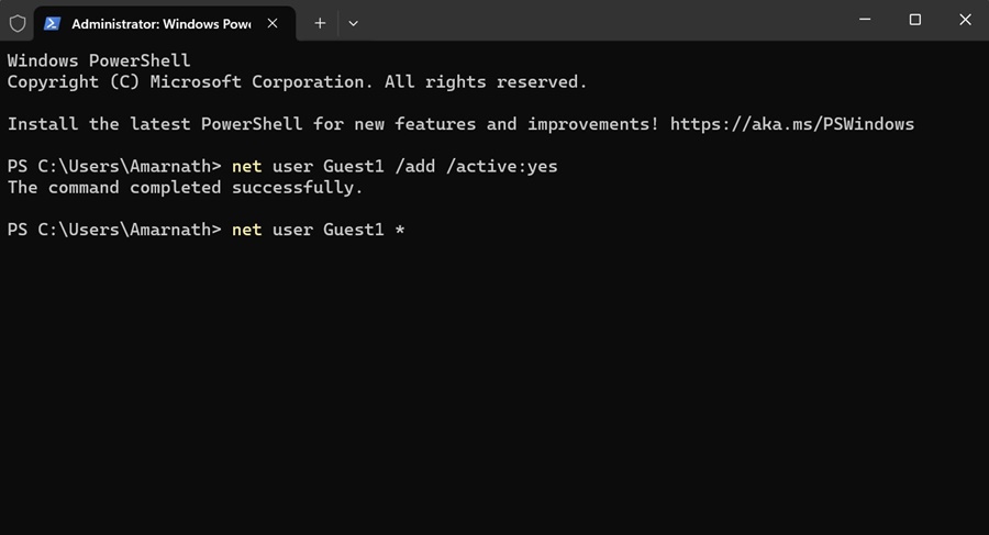 ejecutar este comando