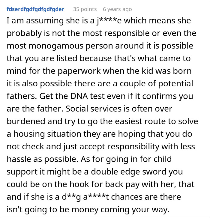 La vida de un hombre soltero cambia después de que servicios infantiles llaman y lo nombran su padre legal, se recomienda una prueba de ADN para confirmarlo.
