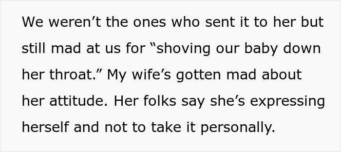 Extracto de texto sobre la relación grosera de un bebé del SIL que provoca tensión entre miembros de la familia y malentendidos.