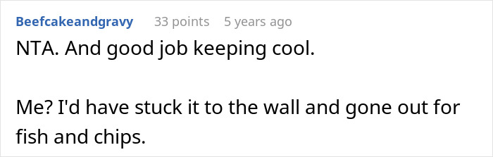 Captura de pantalla de un comentario en línea que analiza la reacción de un marido ante el comentario cruel de una esposa embarazada que causó sentimientos heridos.