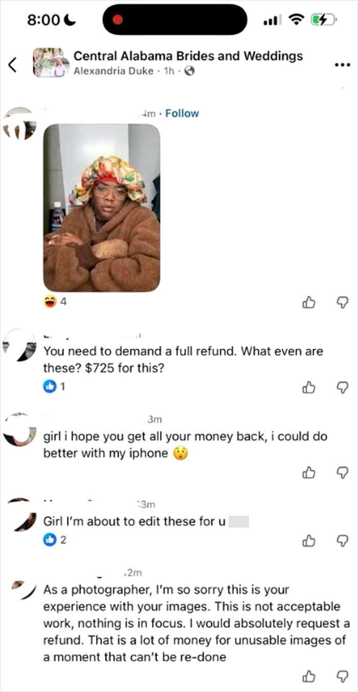 Mujer comparte horribles fotos de compromiso que cuestan $725 con la excusa del fotógrafo dejando a los comentaristas desconcertados y exigiendo reembolsos