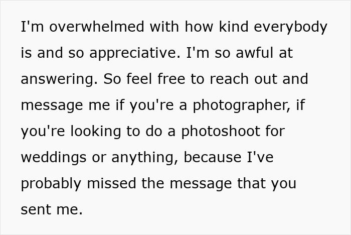 Texto alternativo: Una mujer comparte una horrible experiencia en fotos de compromiso y la desconcertante excusa del fotógrafo después de pagar $725 por la sesión