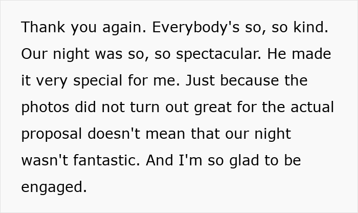 Texto alternativo: Mujer comparte horribles fotos de compromiso por las que pagó $725, reaccionando a la desconcertante excusa del fotógrafo en un mensaje sincero