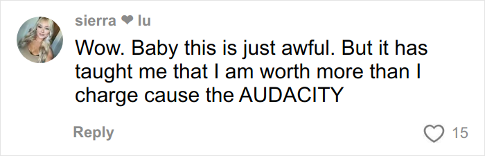 Comentario que expresa conmoción y frustración por las horribles fotos de compromiso por las que se pagaron 725 dólares y menciona la audacia del fotógrafo.